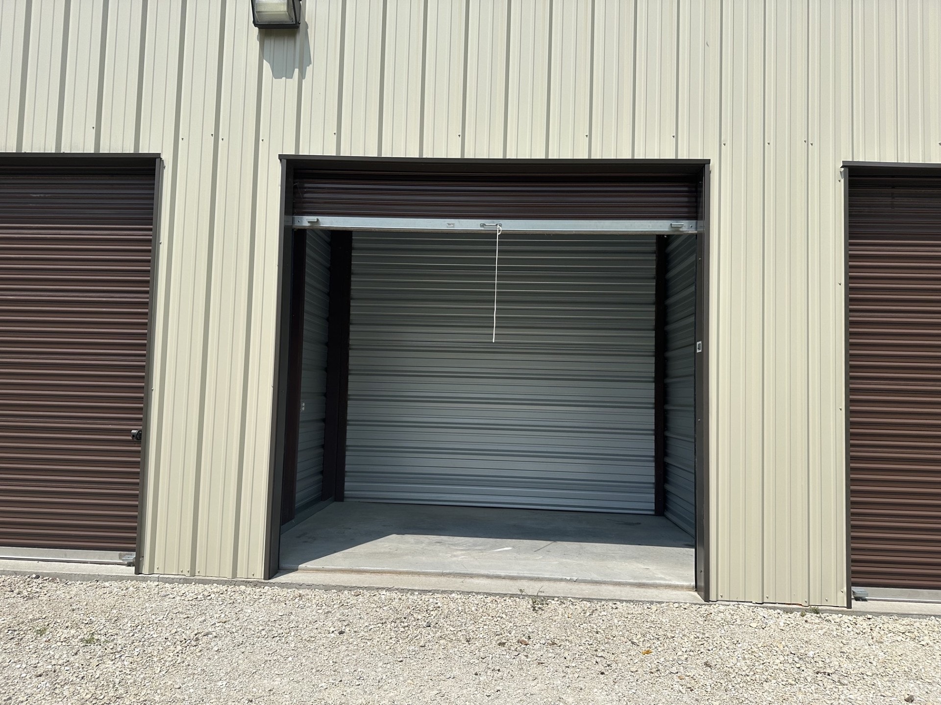 Extra deep RV self storage unit interior